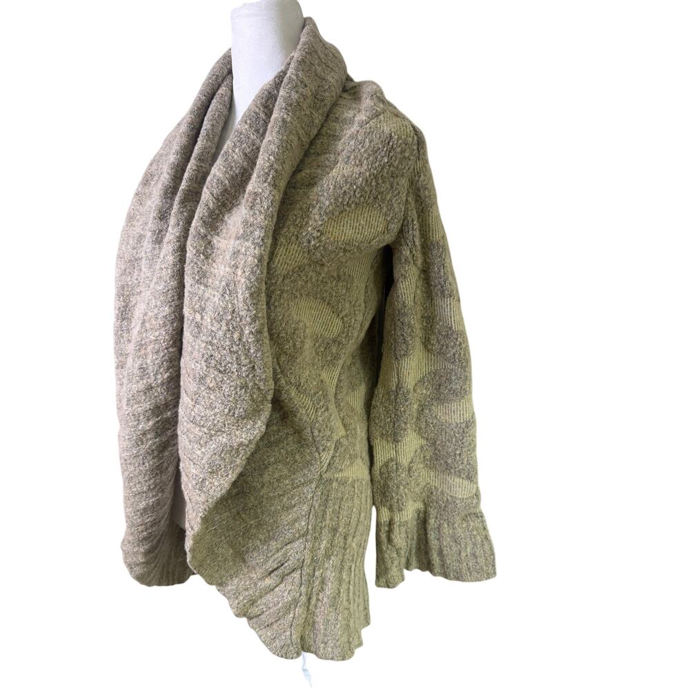 Piazza Sempione Made in Italy Shawl Collar Open Front Knit Sweater Cardigan - Picture 6 of 6